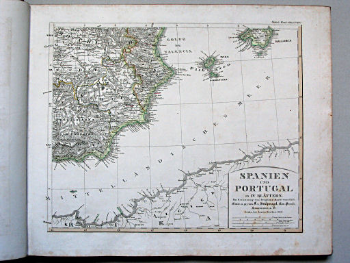 Stielers Hand-Atlas, 1853
13e. Spanien und Portugal, südöstliches Blatt (1852)