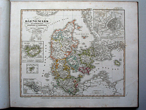 Stielers Hand-Atlas, 1853
16b. Daenemark mit Schleswig, Holstein und Lauenburg (1852)