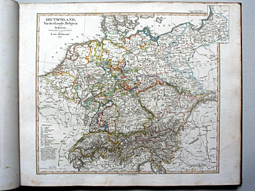 Stielers Hand-Atlas, 1853
19. Deutschland, Niederlande, Belgien und Schweiz (1852)