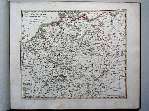 Stielers Hand-Atlas, 1853
20. Deutschland und anliegende Länder, zur Übersicht der Eisenbahnen und Haupstrassen