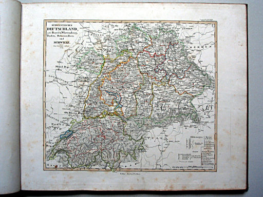 Stielers Hand-Atlas, 1853
24. Südwestliches Deutschland und Schweiz (1852)