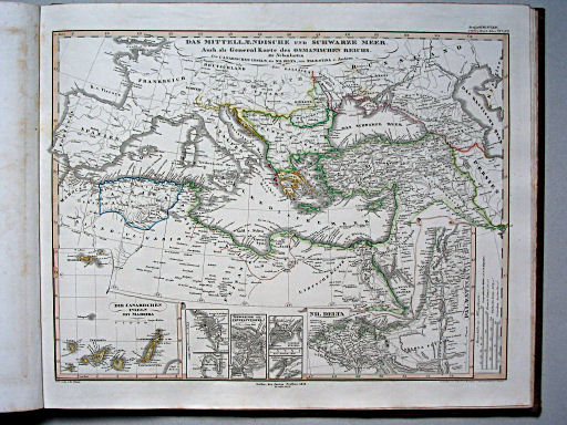 Stielers Hand-Atlas, 1853
42a. Das Mittellaendische und Schwarze Meer. Auch als General Karte des Osmanischen Reichs (1849)