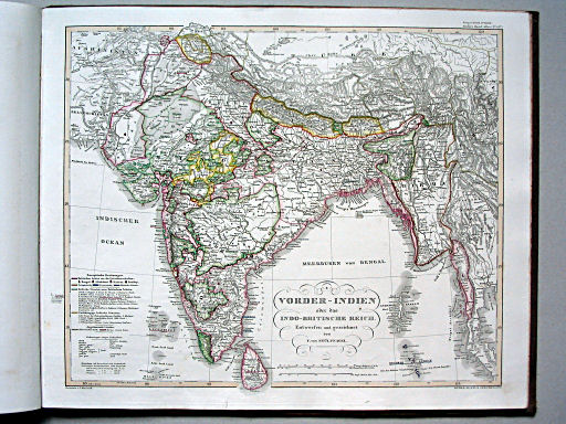 Stielers Hand-Atlas, 1853
44b. Vorder-Indien oder das Indo-Britische Reich (1850)