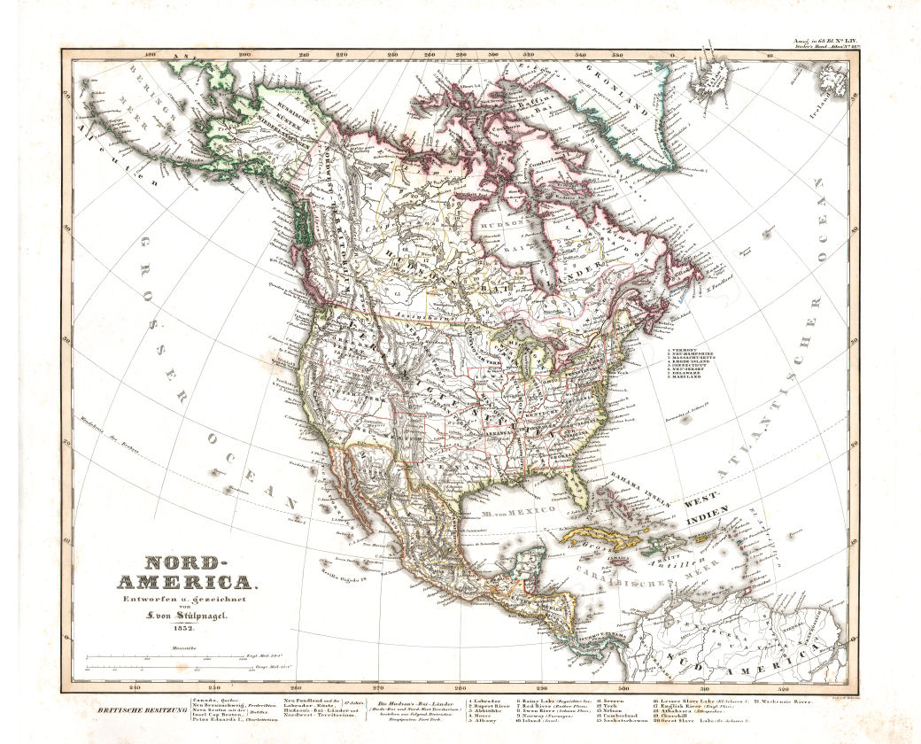 Stielers Hand-Atlas, 1853
46a. Nord-America (1852)
