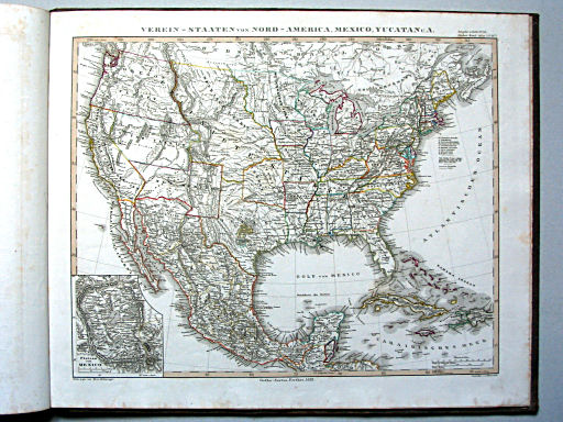 Stielers Hand-Atlas, 1853
46b. Verein-Staaten von Nord-America, Mexico, Yucatan u.A. (1853)