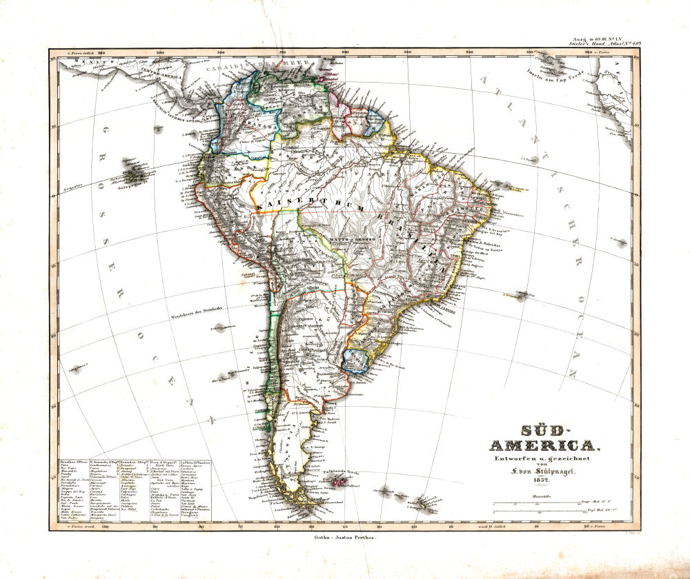 Stielers Hand-Atlas, 1853
49a. Süd-America (1852)