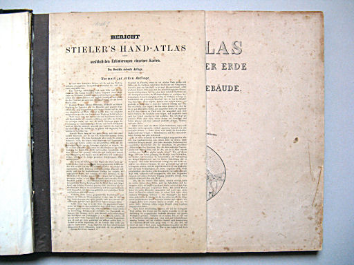 Stielers Hand-Atlas, 1859
Bericht zu Stieler's Hand-Atlas (7. Aufl.), p. 1
