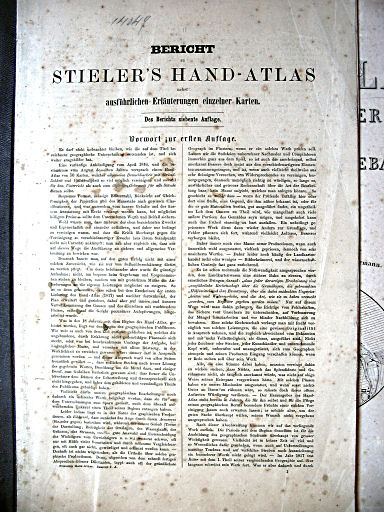 Stielers Hand-Atlas, 1859
Bericht zu Stieler's Hand-Atlas (7. Aufl.), p. 1