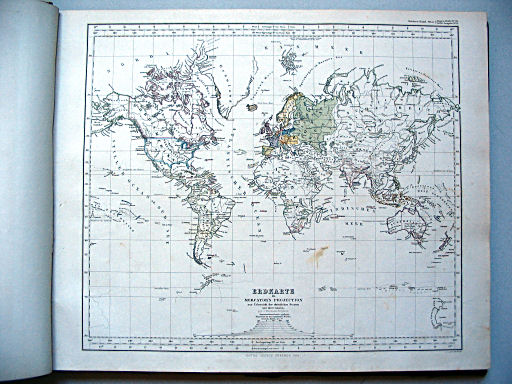 Stielers Hand-Atlas, 1859
9. Erdkarte in Mercators Projection (1858)