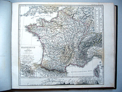 Stielers Hand-Atlas, 1859
14a. Frankreich und die Schweiz (1858)