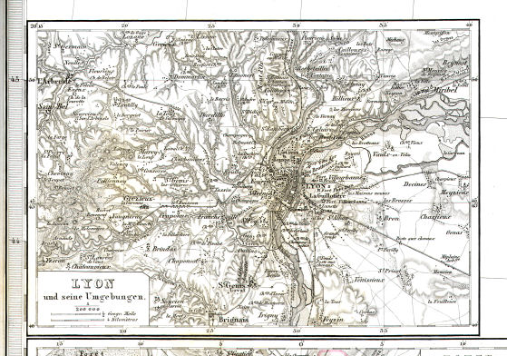 Stielers Hand-Atlas, 1859
14d. Lyon und seine Umgebungen (1858)