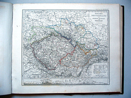 Stielers Hand-Atlas, 1859
23. Östliches Deutschland oder Böhmen, Mähren und Schlesien (1858)