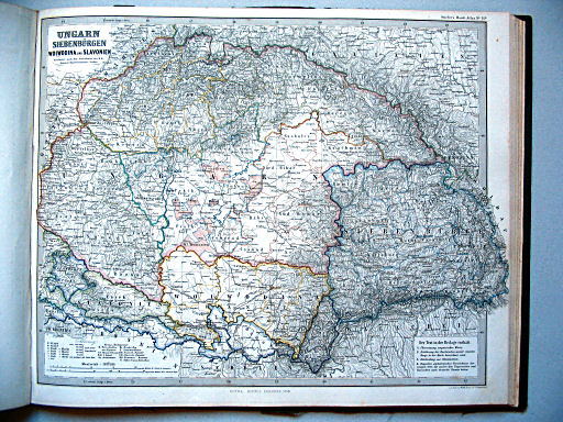 Stielers Hand-Atlas, 1859
35b. Ungarn, Siebenbürgen, Woiwodina und Slavonien (1858)