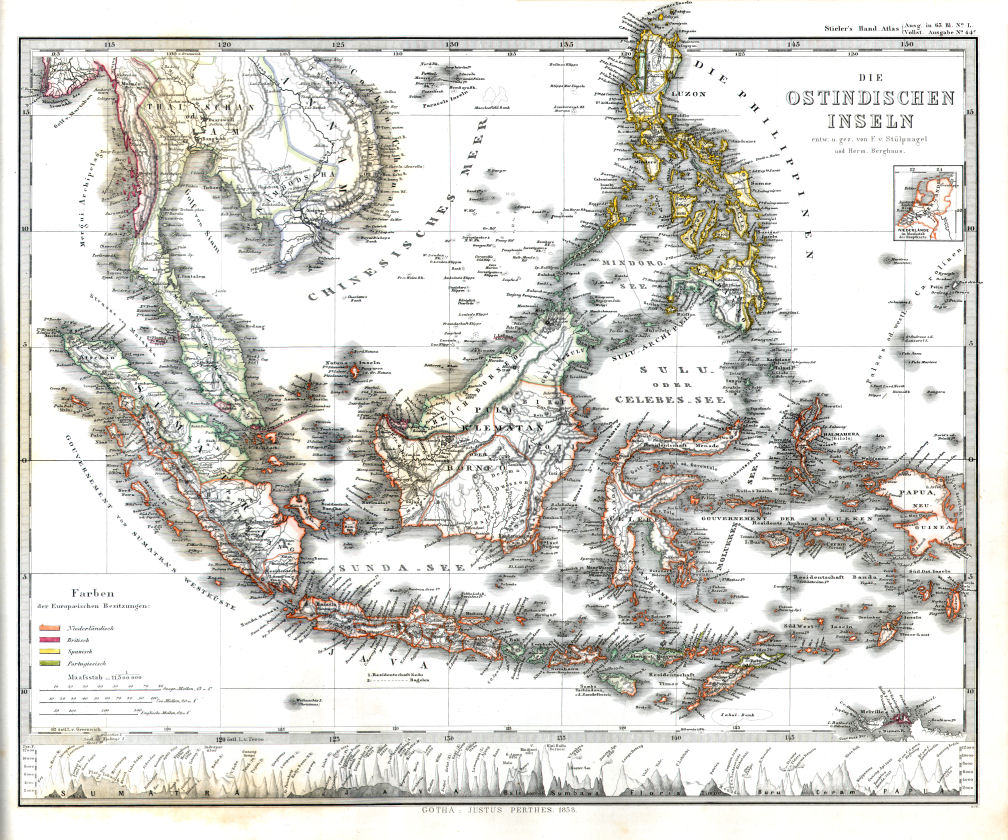 Stielers Hand-Atlas, 1859
44c. Die Ostindischen Inseln (1858)