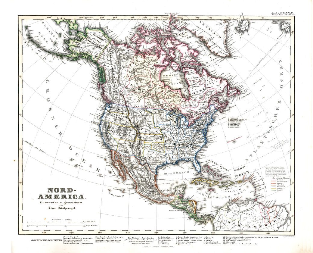 Stielers Hand-Atlas, 1859
46a. Nord-America (1859)