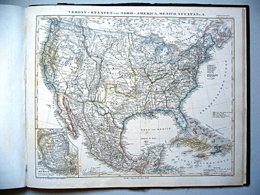 Stielers Hand-Atlas, 1859
46b. Verein-Staaten von Nord-America, Mexico, Yucatan u.A. (1858)