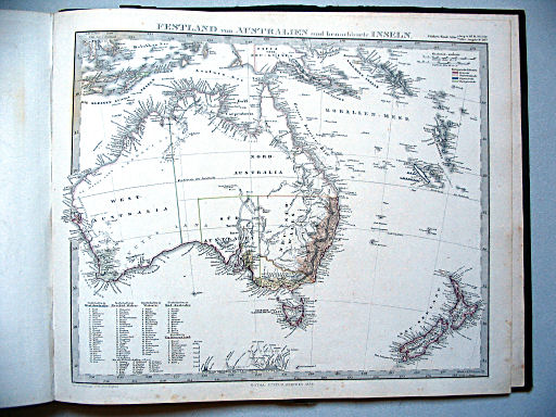 Stielers Hand-Atlas, 1859
50b. Festland von Australien und benachbarte Inseln (1858)
