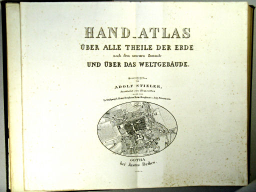 Stielers Hand-Atlas, 1863
1. Titel – mit Grundriss der Stadt Gotha
