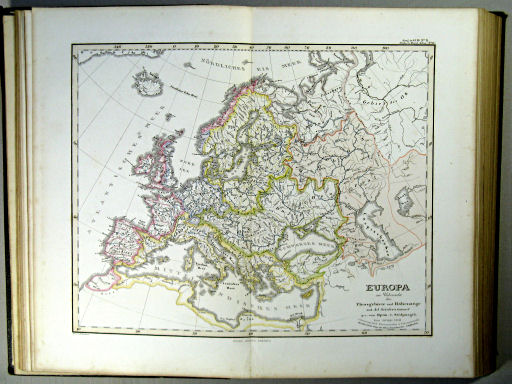 Stielers Hand-Atlas, 1863
11. Europa zur Übersicht der Flussgebiete u. Höhenzüge (1862)