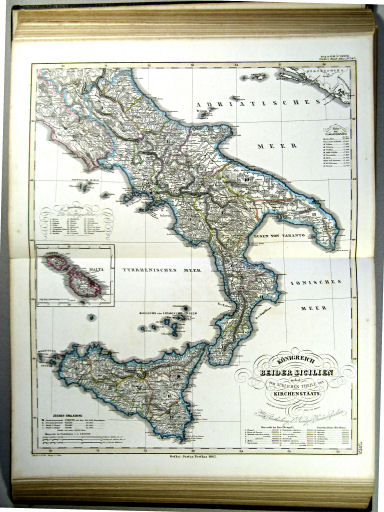 Stielers Hand-Atlas, 1863
34b. Königreich beider Sicilien nebst dem südlichen Theile des Kirchenstaats (1862)