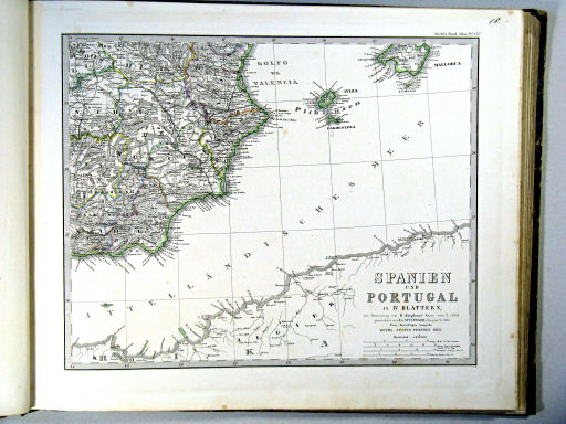 Stielers Hand-Atlas, 1864
13e. Spanien und Portugal (Südöstliches Blatt)