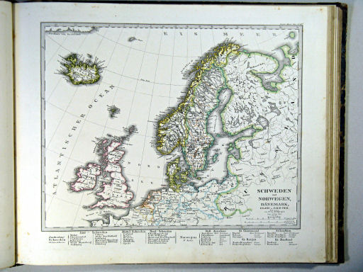 Stielers Hand-Atlas, 1864
16a. Schweden und Norwegen, Dänemark, Island u. Faer-Öer (1864)