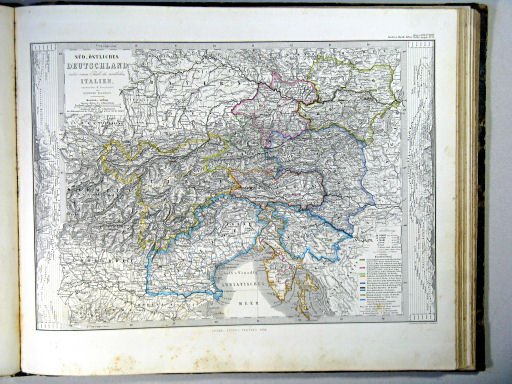 Stielers Hand-Atlas, 1864
25. Süd-Östliches Deutschland nebst einem Theile des nördlichen Italien