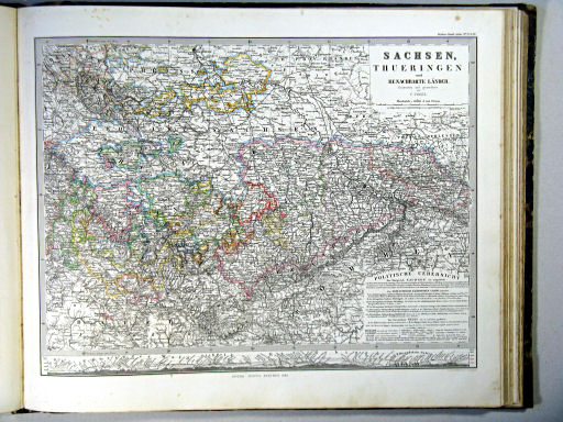 Stielers Hand-Atlas, 1864
27.28. Sachsen, Thüringen und benachbarte Länder