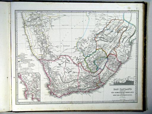 Stielers Hand-Atlas, 1864
45d. Das Capland nebst den südafricanischen Freistaaten und dem Gebiet der Kaffern & Hottentoten