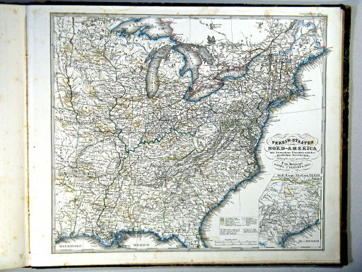 Stielers Hand-Atlas, 1864
47. Verein-Staaten von Nord-America mit Ausnahme Florida's und der westlichen Territorien