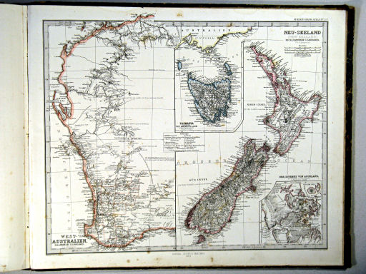 Stielers Hand-Atlas, 1864
50a. West-Australien, Tasmania, Neu-Seeland