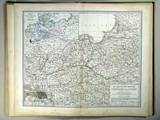 Stielers Hand-Atlas, 1867
22b. Die Preussischen Provinzen Preussen und Posen (1867)
