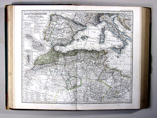 Stielers Hand-Atlas, 1874
10. Das Mittelländische Meer und Nord-Afrika (Westliches Blatt)