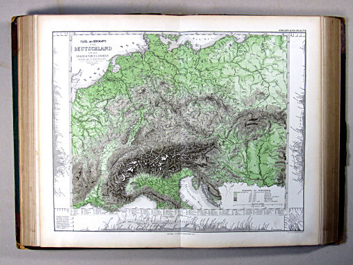 Stielers Hand-Atlas, 1874
18. Fluss- und Bergkarte von Deutschland und den anliegenden Ländern
