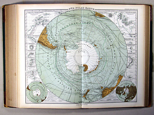 Stielers Hand-Atlas, 1874
42a. Süd-Polar-Karte