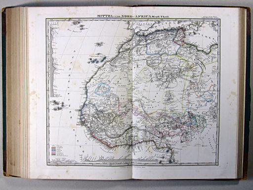 Stielers Hand-Atlas, 1874
45a. Mittel- und Nord-Africa. Westl. Theil