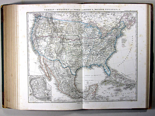 Stielers Hand-Atlas, 1874
46b. Verein-Staaten von Nord-America, Mexico, Yucatan u.A.