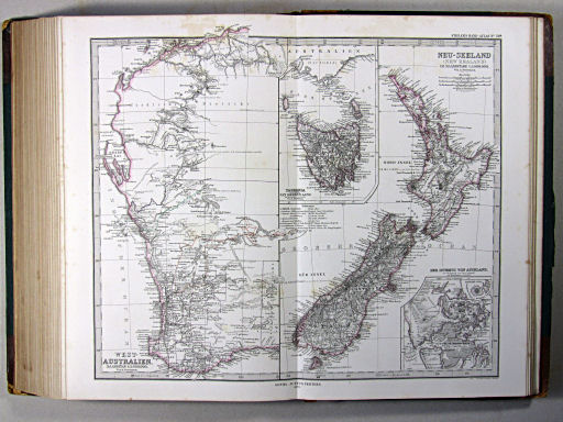Stielers Hand-Atlas, 1874
50a. West-Australien, Tasmania, Neu-Seeland