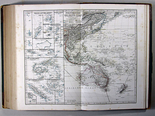 Stielers Hand-Atlas, 1874
51. Polynesien und der Grosse Ocean (Westliches Blatt)