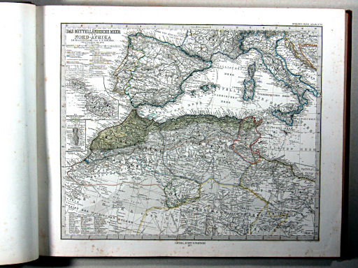 Stielers Hand-Atlas, 1875
13. Das Mittelländische Meer und Nord-Afrika (Westliches Blatt)