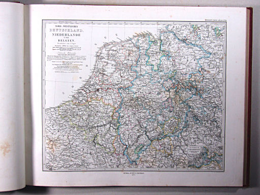 Stielers Hand-Atlas, 1875
19. Nord-Westliches Deutschland, Niederlande und Belgien