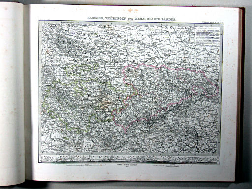 Stielers Hand-Atlas, 1875
23. Sachsen, Thüringen und benachbarte Länder