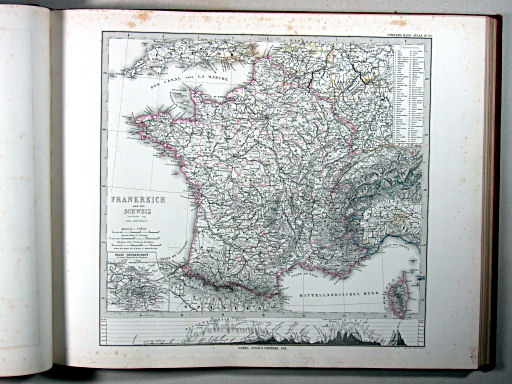 Stielers Hand-Atlas, 1875
33. Frankreich und die Schweiz
