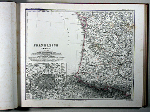 Stielers Hand-Atlas, 1875
36. Frankreich in 4 Blättern, Blatt 3