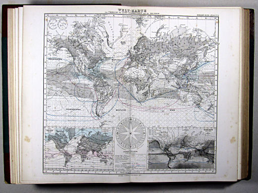 Stielers Hand-Atlas, 1875 ('oude' versie / 'old' version)
8. Welt-Karte zur Übersicht der Luft-Strömungen und der See-Wege