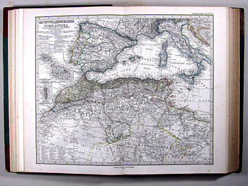 Stielers Hand-Atlas, 1875 ('oude' versie / 'old' version)
10. Das Mittelländische Meer und Nord-Afrika (Westliches Blatt)