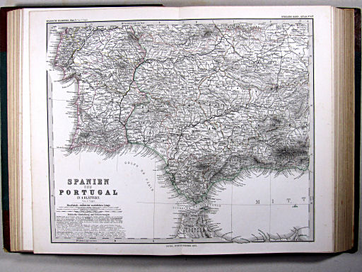 Stielers Hand-Atlas, 1875 ('oude' versie / 'old' version)
13d. Spanische Halbinsel. Blatt 3 (Spanien und Portugal in 4 Blättern)