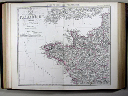 Stielers Hand-Atlas, 1875
14b. Frankreich in IV Blättern. Nordwestliches Frankreich