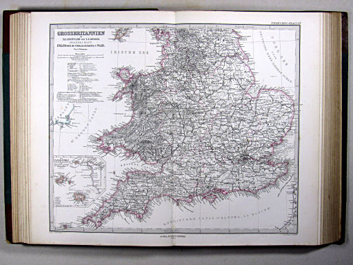 Stielers Hand-Atlas, 1875 ('oude' versie / 'old' version)
15b. Grossbritannien. Südliches Blatt: England (ohne die nördl. Grafschaften) u. Wales