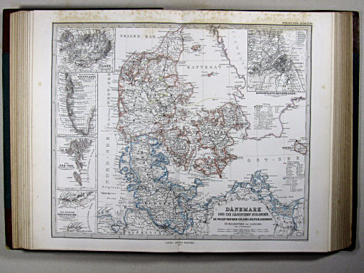 Stielers Hand-Atlas, 1875 ('oude' versie / 'old' version)
16.17. Dänemark und die Dänischen Kolonie'n. Die Preussn. Provinzen Schleswig, Holstein, Lauenburg